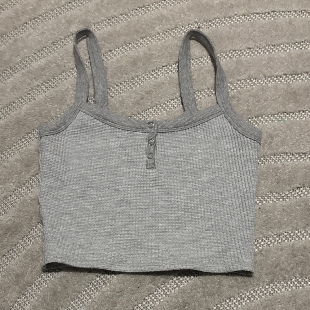 Forever 21 Gray Ribbed Tank Top